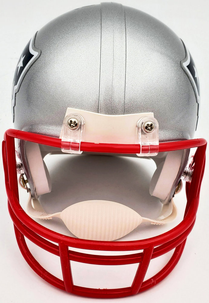 Rodney Harrison Autographed Signed New England Patriots Silver Mini Helmet Beckett Beckett Qr #193939 Image a