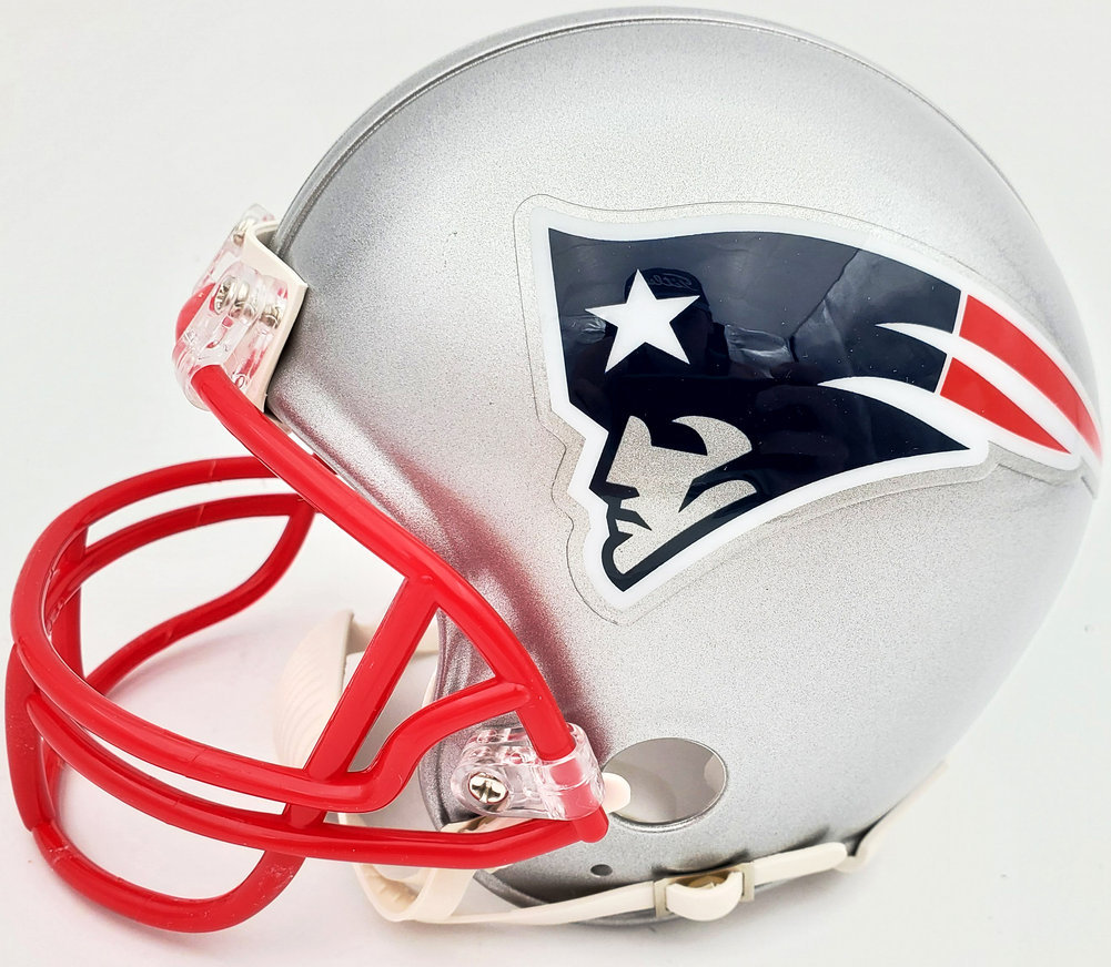 Rodney Harrison Autographed Signed New England Patriots Silver Mini Helmet Beckett Beckett Qr #193939 Image a