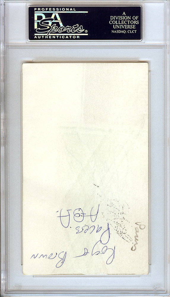 Roger Brown Autographed 3X5 Index Card Indiana Pacers PSA/DNA Image a