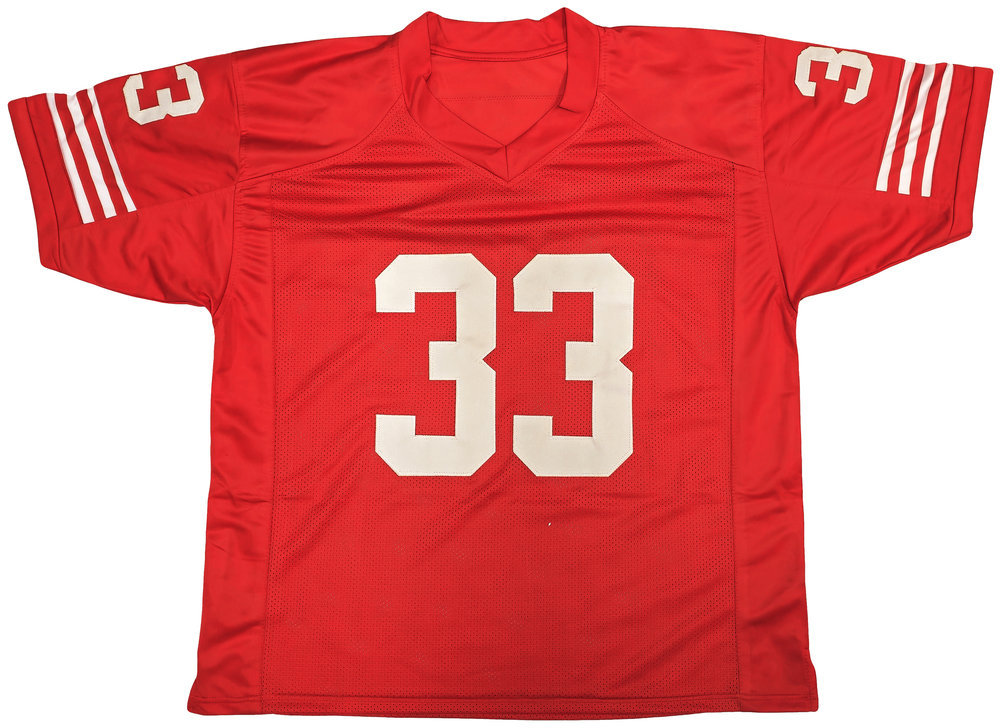 San Francisco 49Ers Roger Craig Autographed Red Jersey Beckett Beckett Witness #221288 Image a