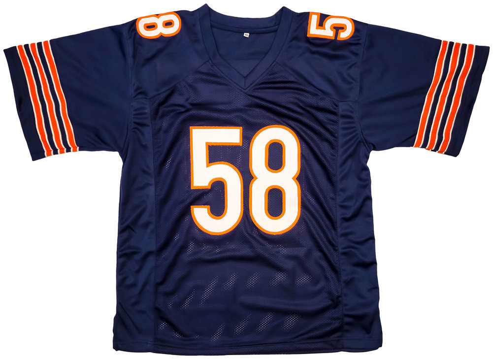 Chicago Bears Roquan Smith Autographed Blue Jersey Beckett Beckett Qr #203004 Image a