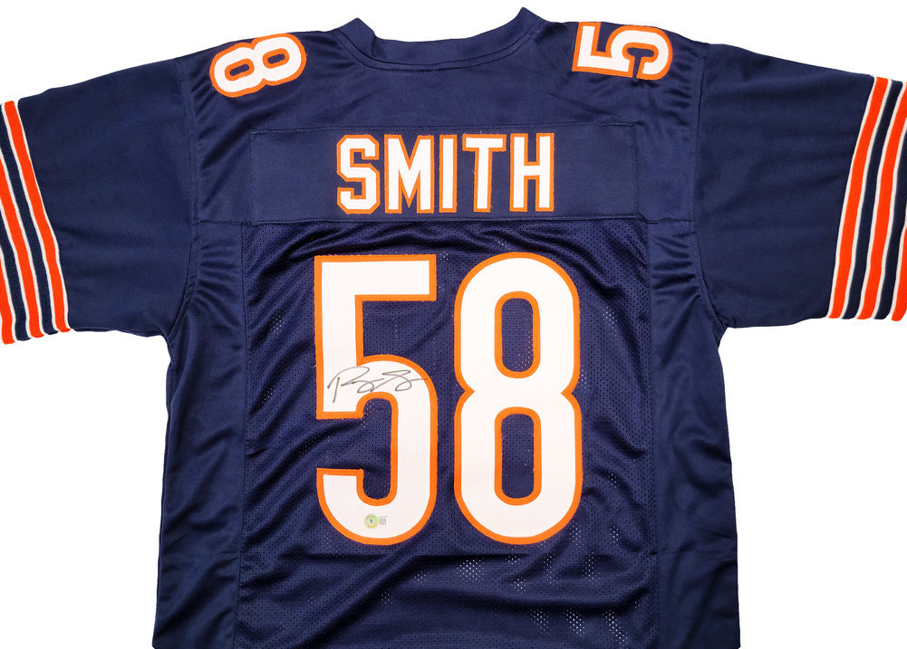 Chicago Bears Roquan Smith Autographed Blue Jersey Beckett Beckett Qr #203004 Image a