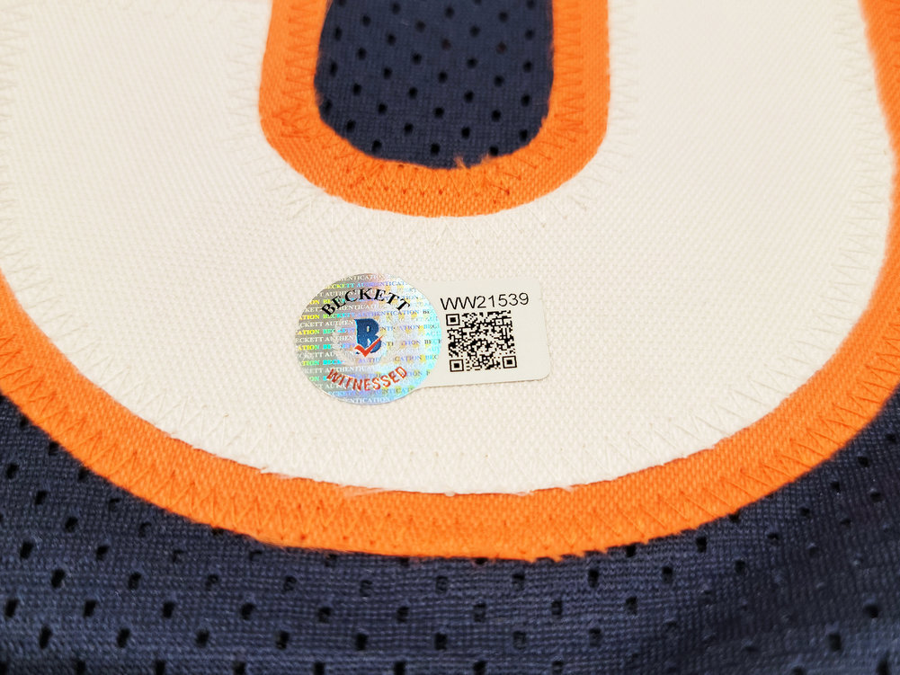 Chicago Bears Roquan Smith Autographed Blue Jersey Beckett Beckett Qr #203004 Image a