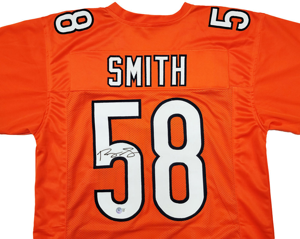 Chicago Bears Roquan Smith Autographed Orange Jersey Beckett Beckett Qr #203020 Image a