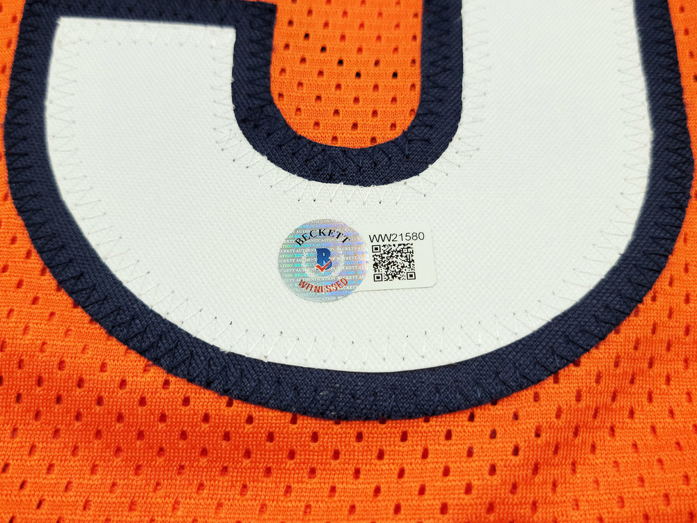 Chicago Bears Roquan Smith Autographed Orange Jersey Beckett Beckett Qr #203020 Image a
