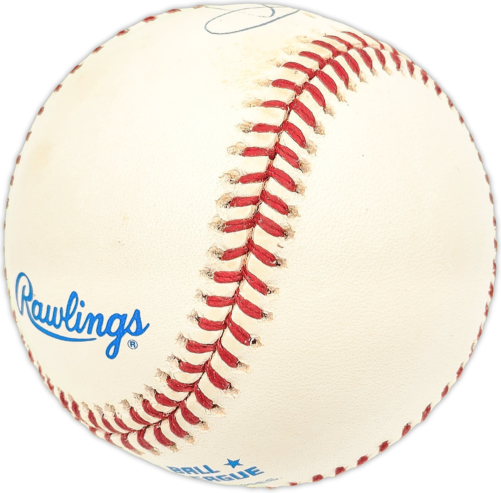 Ruben Mateo Autographed Official Al Baseball Texas Rangers #227484 Image a