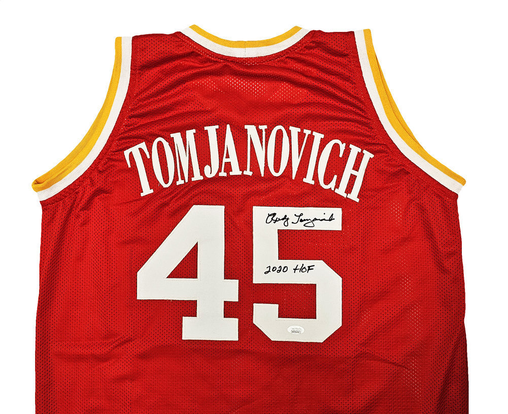 Houston Rockets Rudy Tomjanovich Autographed Red Jersey "2020 HOF" JSA Image a