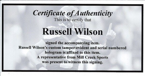 Seattle Seahawks Russell Wilson Autographed Framed White Nike Jersey Rw Holo #200431 Image a