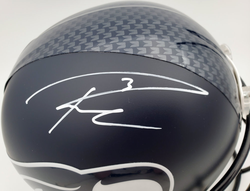 Russell Wilson Autographed Signed Seattle Seahawks Full Size Replica Helmet In White Rw Holo #178967 Image a