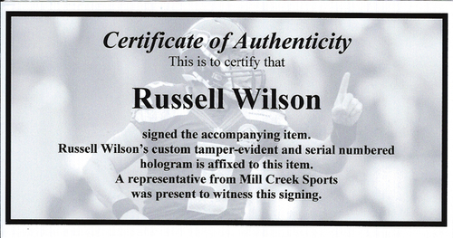 Russell Wilson Autographed Sports Illustrated Magazine Seattle Seahawks Rw Holo #37830 Image a