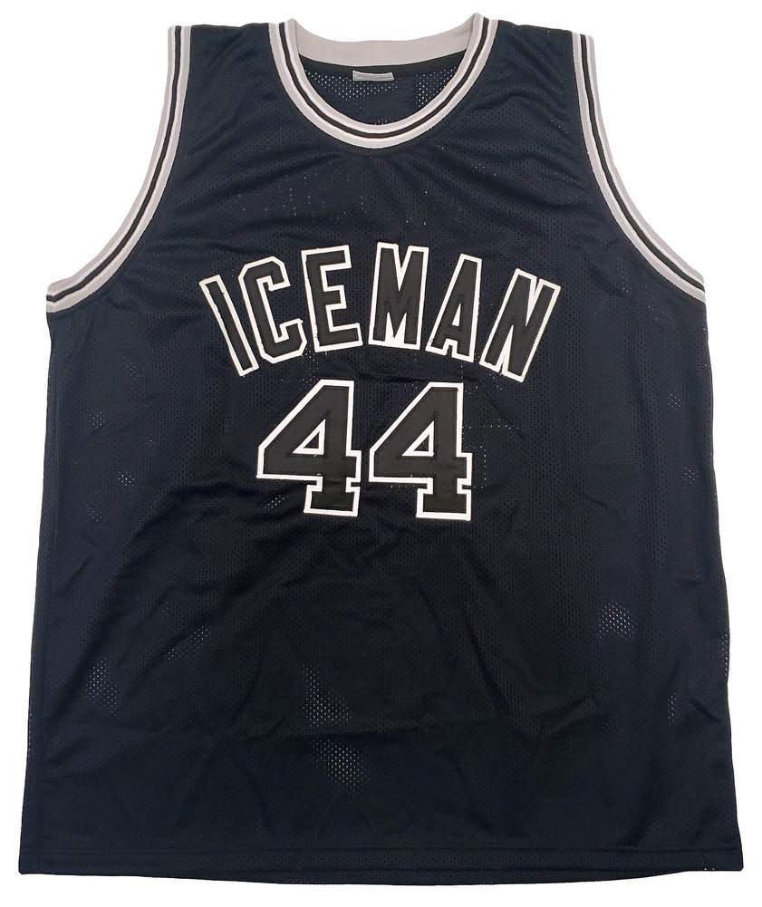 San Antonio Spurs George Gervin Autographed Black Jersey JSA Image a