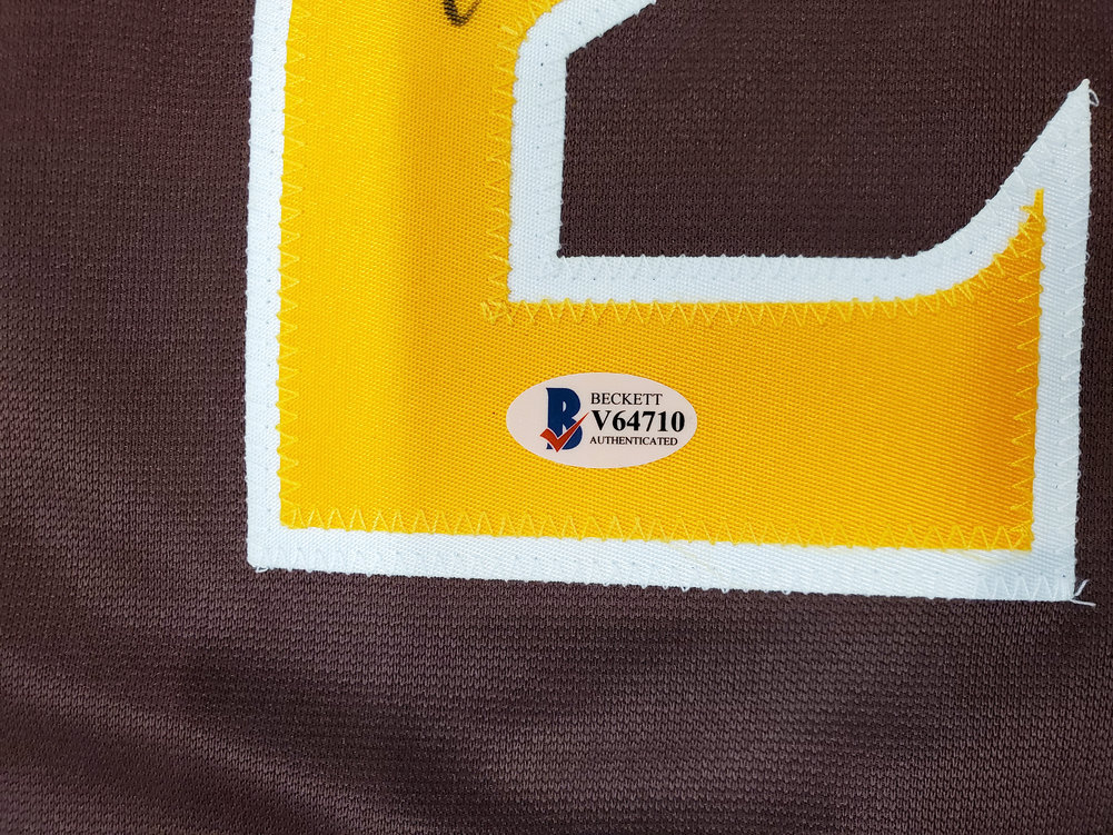 San Diego Padres Fernando Tatis Jr. Autographed Brown Jersey Beckett Beckett Image a