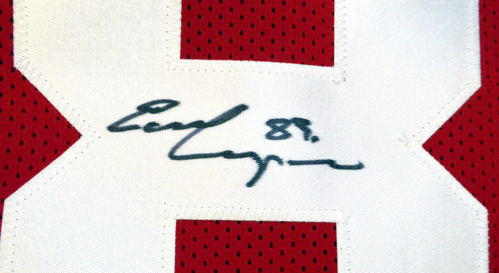 San Francisco 49Ers Earl Cooper Autographed Red Jersey PSA/DNA Image a