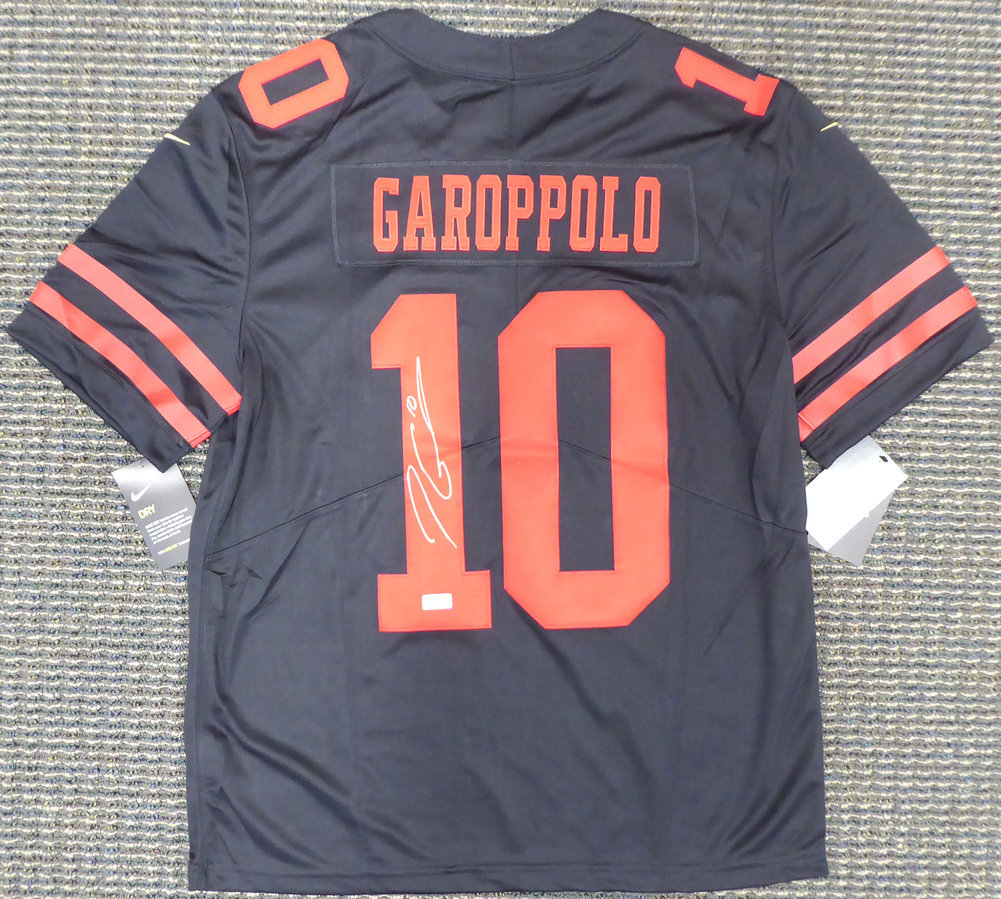 Jimmy Garoppolo Autographed Signed San Francisco 49Ers Black Nike Vapor Twill Jersey Size L Tristar Holo