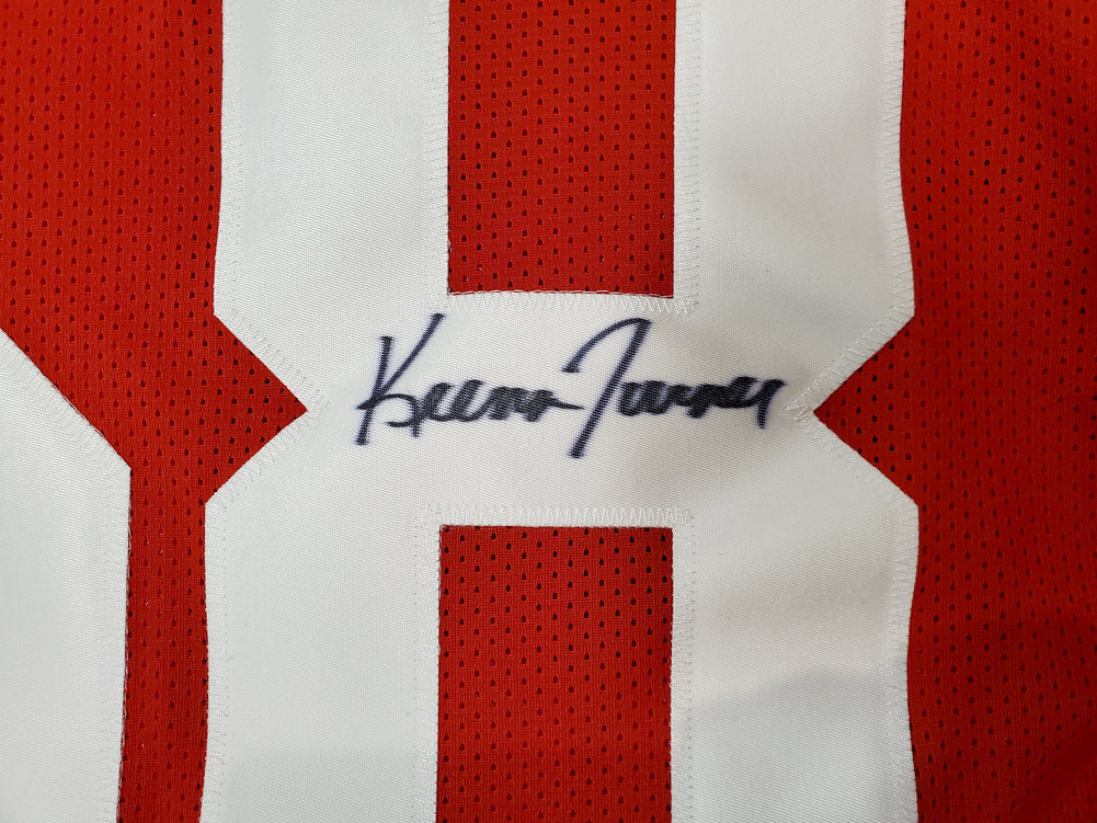 San Francisco 49Ers Keena Turner Autographed Red Jersey Beckett Beckett Image a