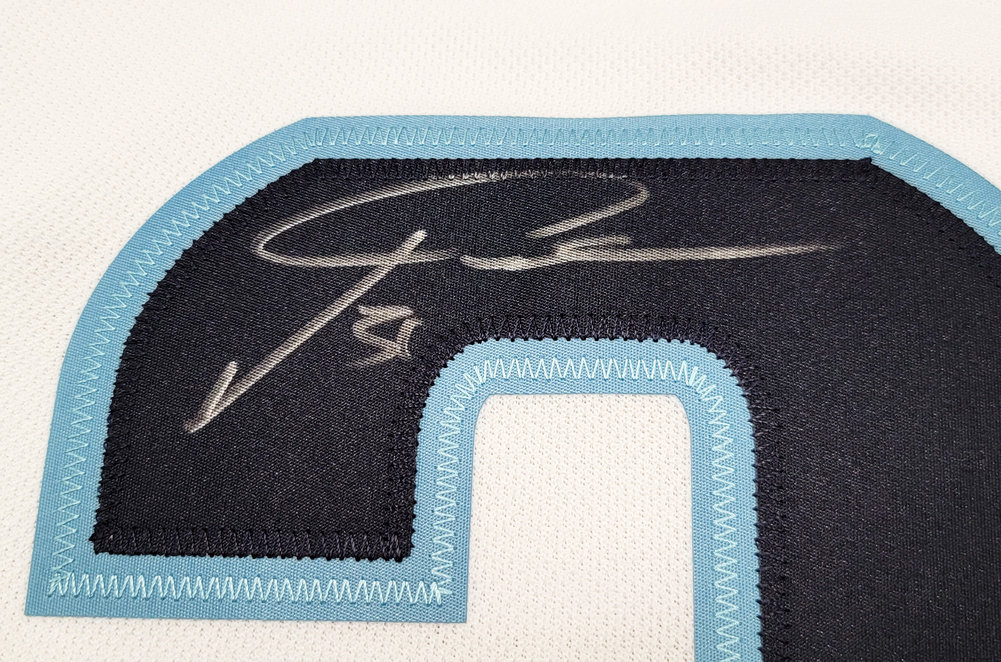 Philipp Grubauer Seattle Kraken Autographed White adidas Authentic Jersey  with Inaugural Season Jersey Patch