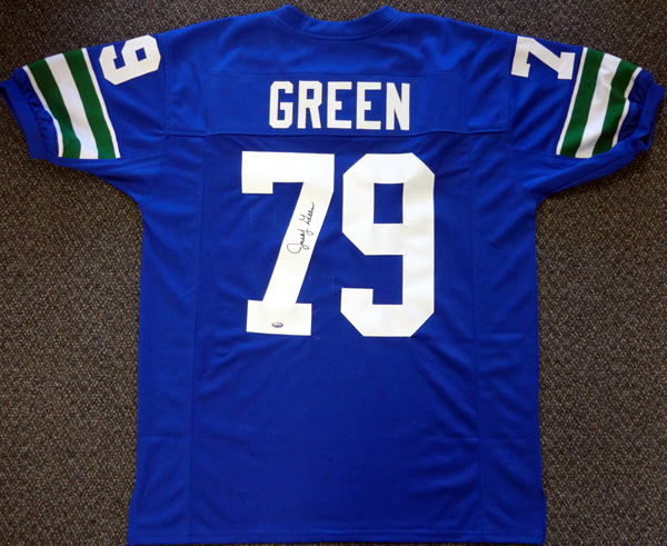 Jacob Green Autographed Signed Seattle Seahawks Blue Jersey Mcs Holo Image a