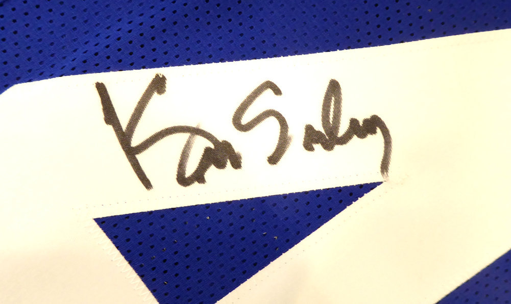 Seattle Seahawks Kenny Easley Autographed Framed Blue Jersey Mcs Holo #177855 Image a