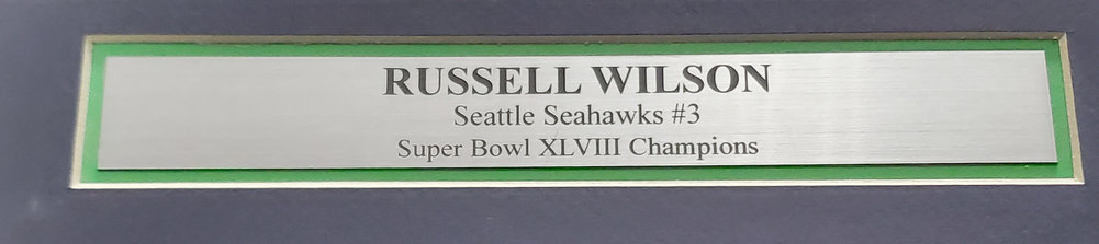 Seattle Seahawks Russell Wilson Autographed Framed White Nike Jersey Rw Holo #200431 Image a