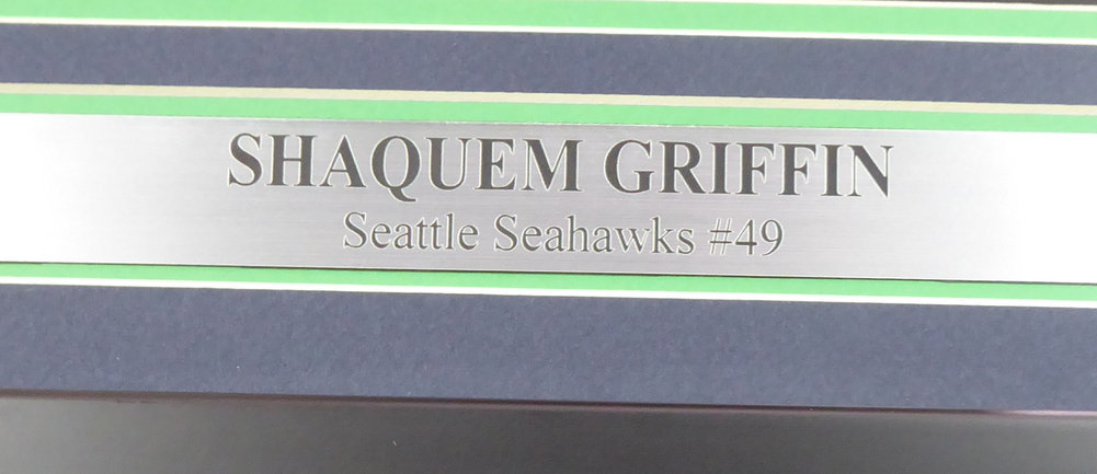Seattle Seahawks Shaquem Griffin Autographed Framed Blue Nike Jersey Mcs Holo #75750 Image a