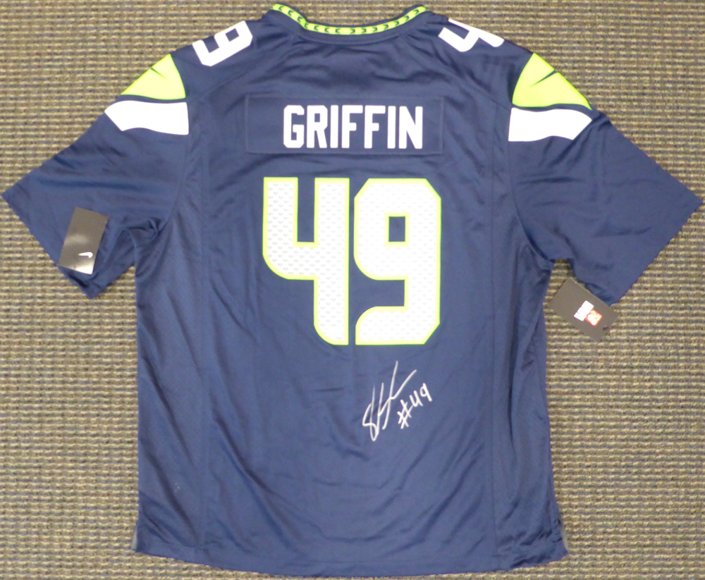 Shaquem Griffin Autographed Signed Seattle Seahawks Blue Nike Jersey Size Xxl Mcs Holo