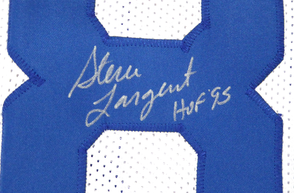 Seattle Seahawks Steve Largent Autographed White Jersey "HOF 95" Mcs Holo #112486 Image a