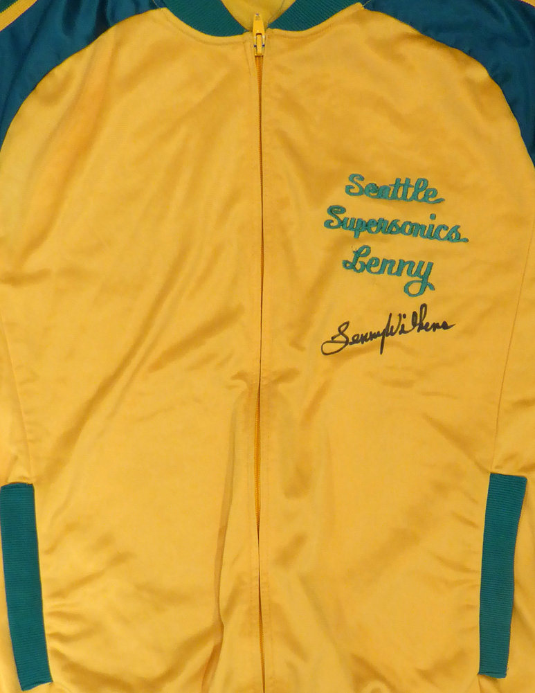 Lenny Wilkens Autographed Signed Seattle Supersonics Game Used Coaches Jacket Mcs Holo #51097 Image a