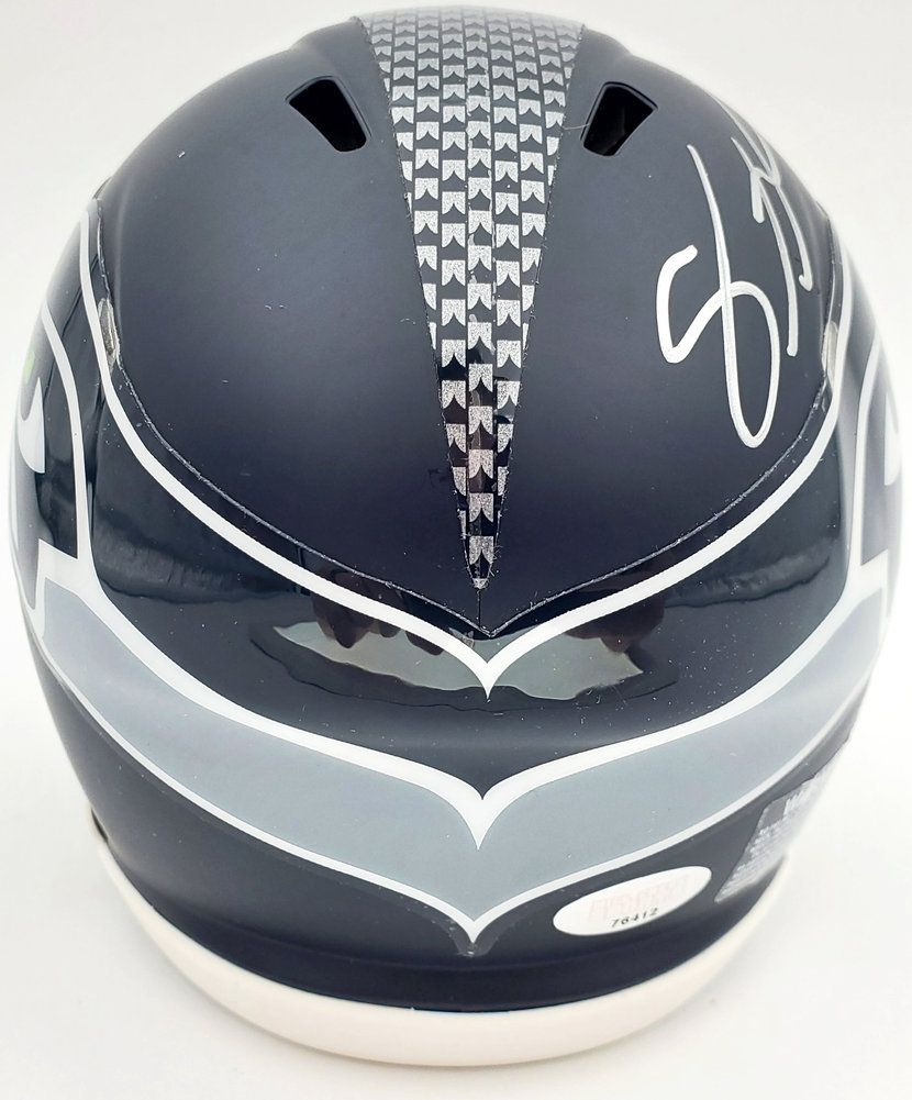 Shaquem Griffin Autographed Seattle Seahawks Mini Helmet In Silver Mcs Holo #134383 Image a
