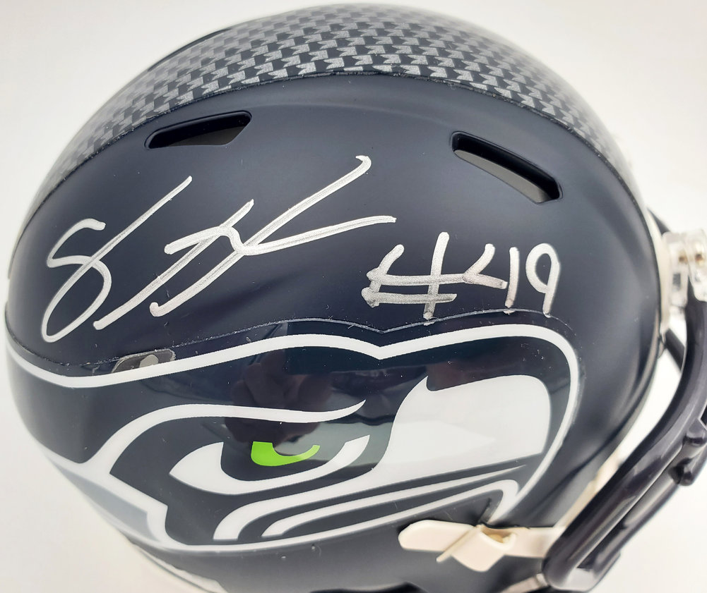 Shaquem Griffin Autographed Seattle Seahawks Mini Helmet In Silver Mcs Holo #134383 Image a