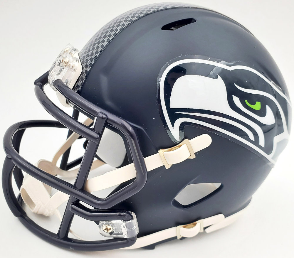 Shaquem Griffin Autographed Seattle Seahawks Mini Helmet In Silver Mcs Holo #134383 Image a