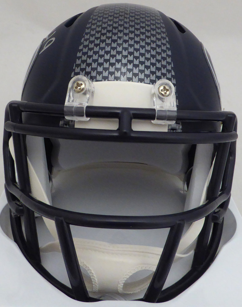 Shaquem Griffin Autographed Seattle Seahawks Mini Helmet In Silver Mcs Holo #134383 Image a
