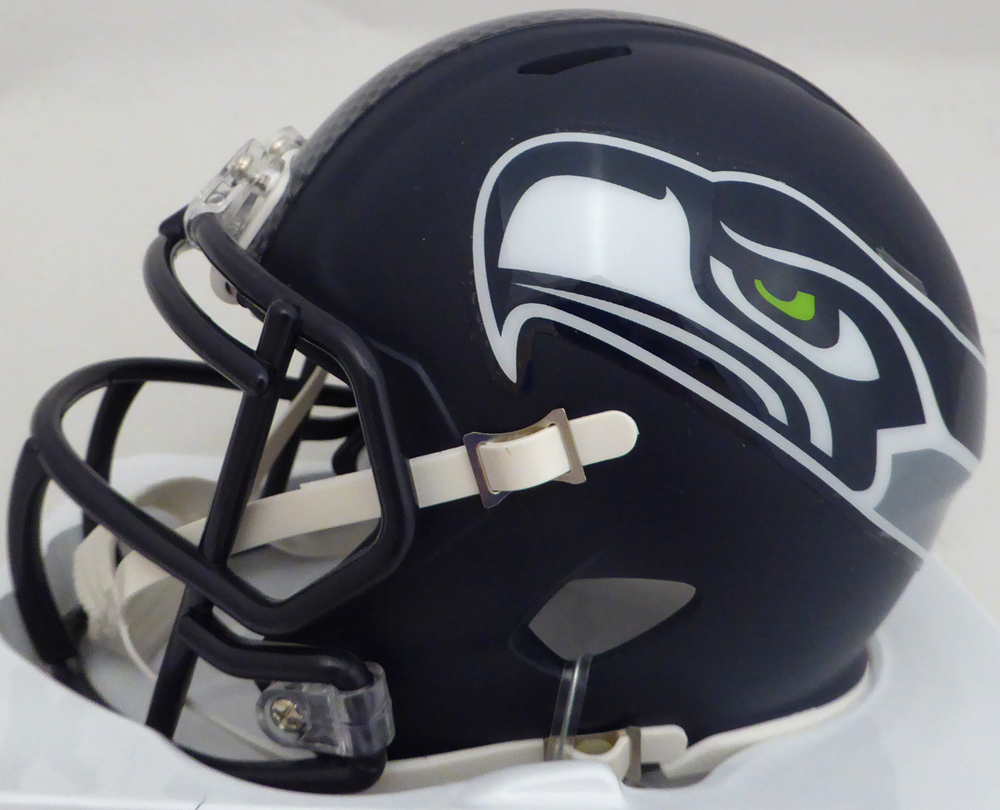 Shaquem Griffin Autographed Seattle Seahawks Mini Helmet In Silver Mcs Holo #134383 Image a