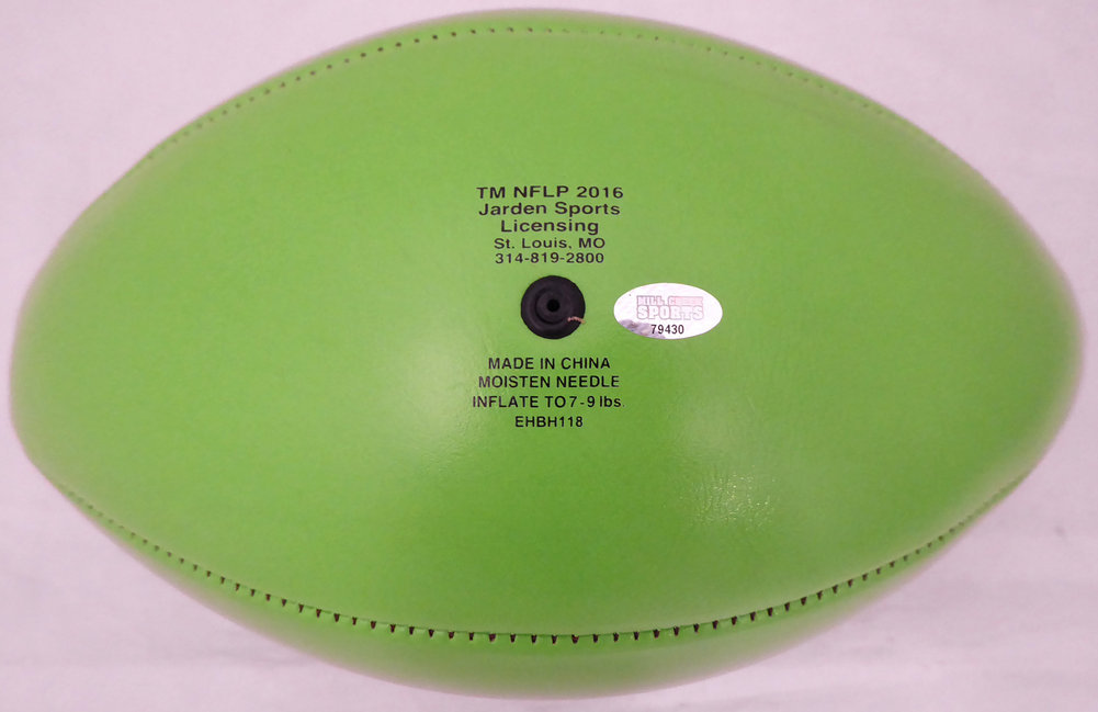 Shaquem & Shaquill Griffin Autographed Seattle Seahawks Green Logo Football Mcs Holo #178326 Image a