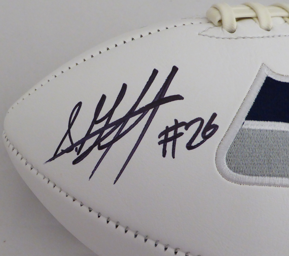 Shaquill Griffin Autographed Seattle Seahawks White Logo Football Mcs Holo #134391 Image a