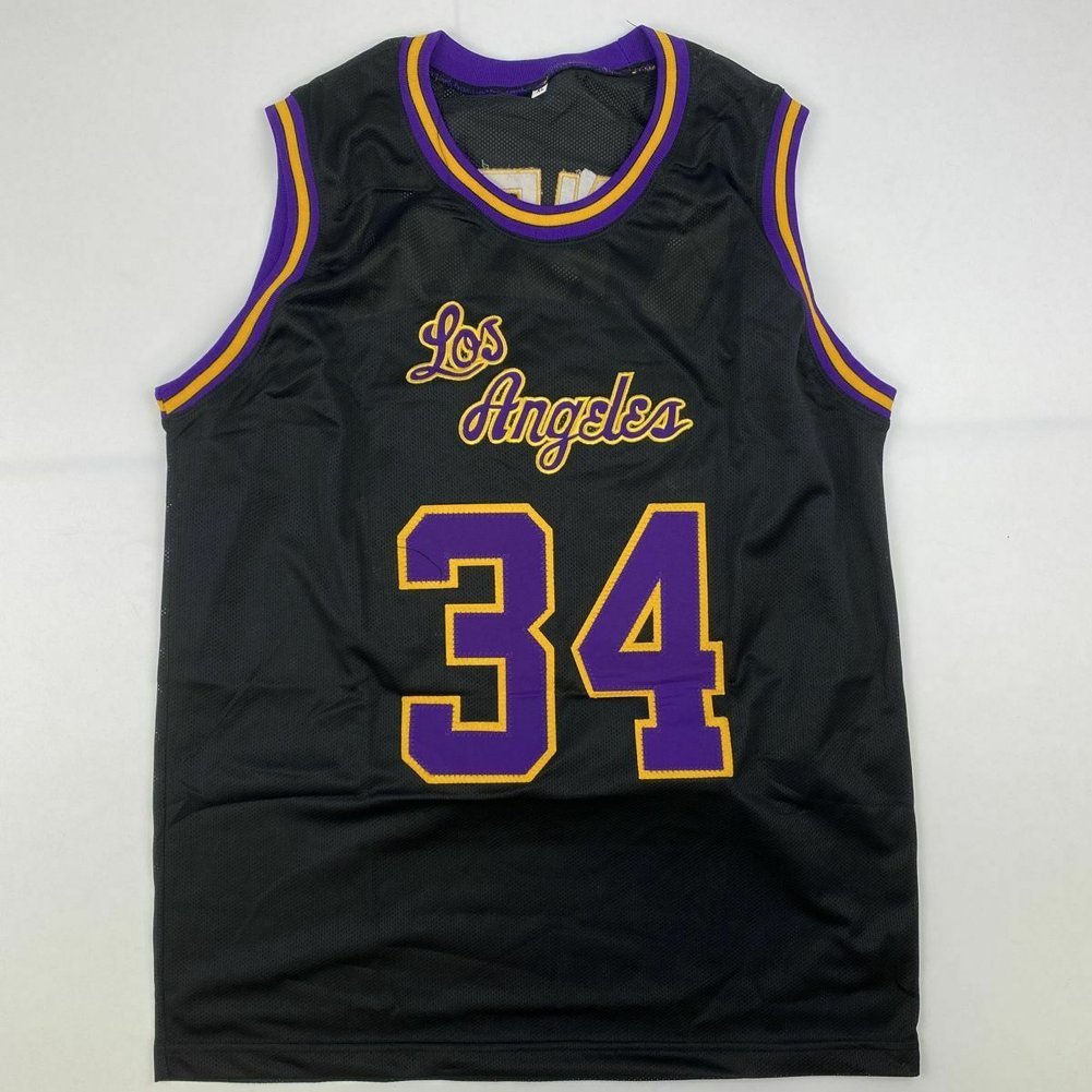 Shaquille Shaq O'neal Autographed Signed /Signed Los Angeles Black Jersey JSA COA Auto