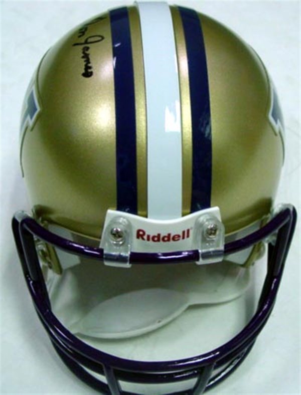 Don James Autographed Washington Huskies Mini Helmet Mcs Holo #1014 Image a