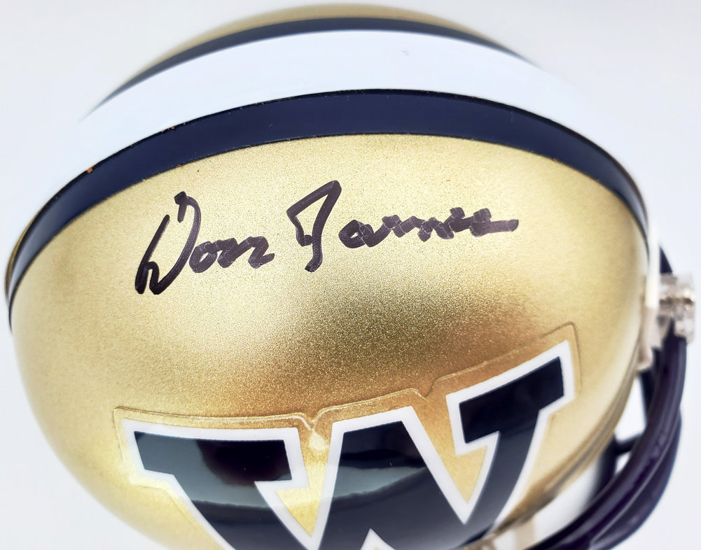 Don James Autographed Washington Huskies Mini Helmet Mcs Holo #1014 Image a