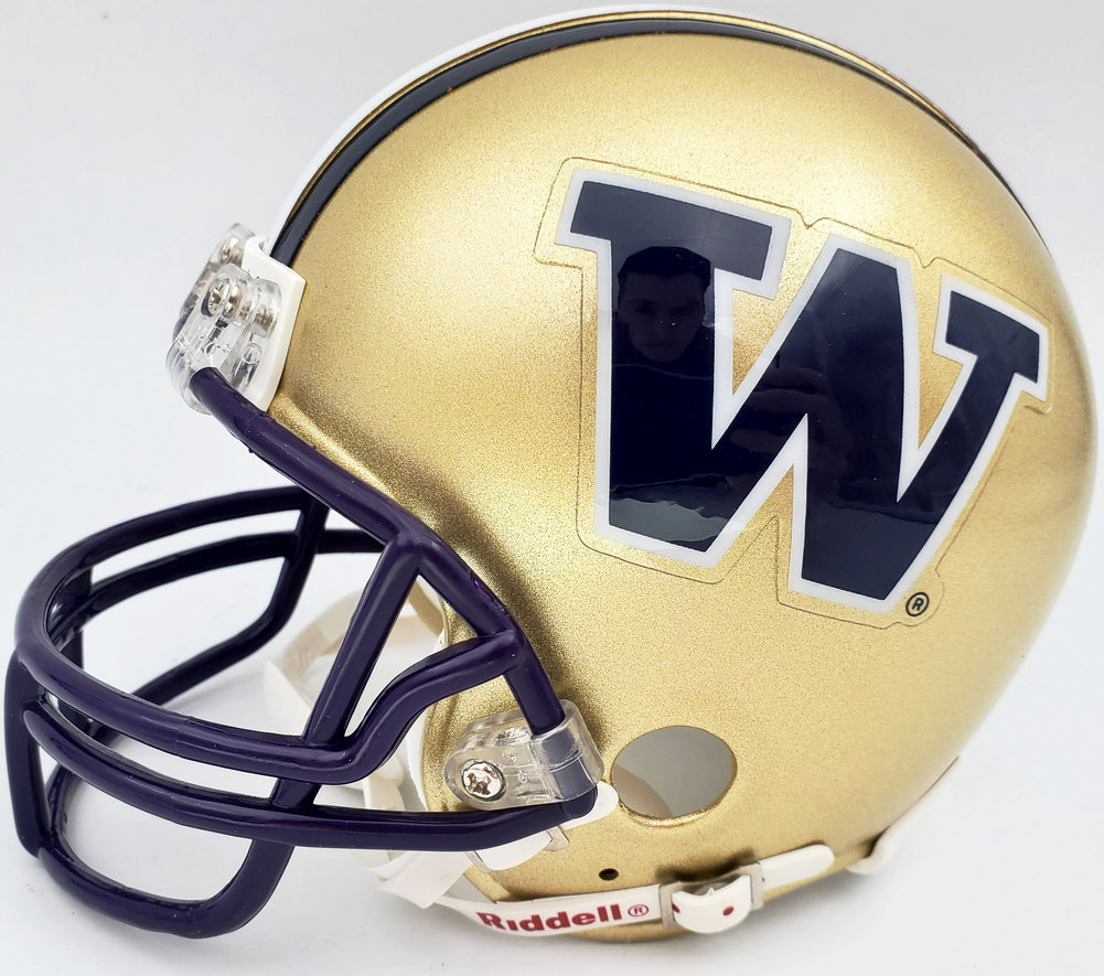 Don James Autographed Washington Huskies Mini Helmet Mcs Holo #1014 Image a