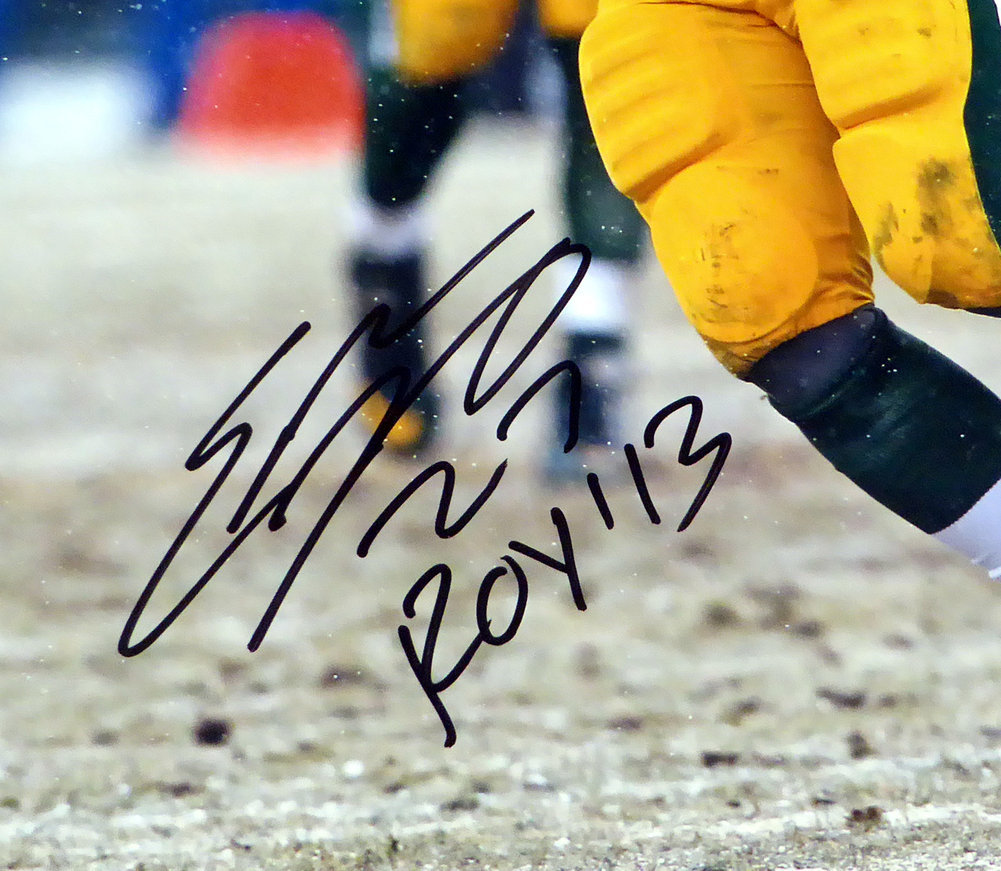 Eddie Lacy Autographed 16X20 Photo Green Bay Packers "Roy '13" PSA/DNA Image a