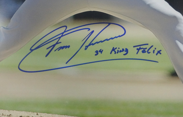 Felix Hernandez Autographed Framed 16X20 Photo Seattle Mariners "King Felix" PSA/DNA Image a
