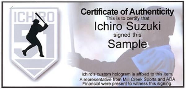 Ichiro Suzuki Autographed 8X10 Photo Seattle Mariners Is Holo #83489 Image a