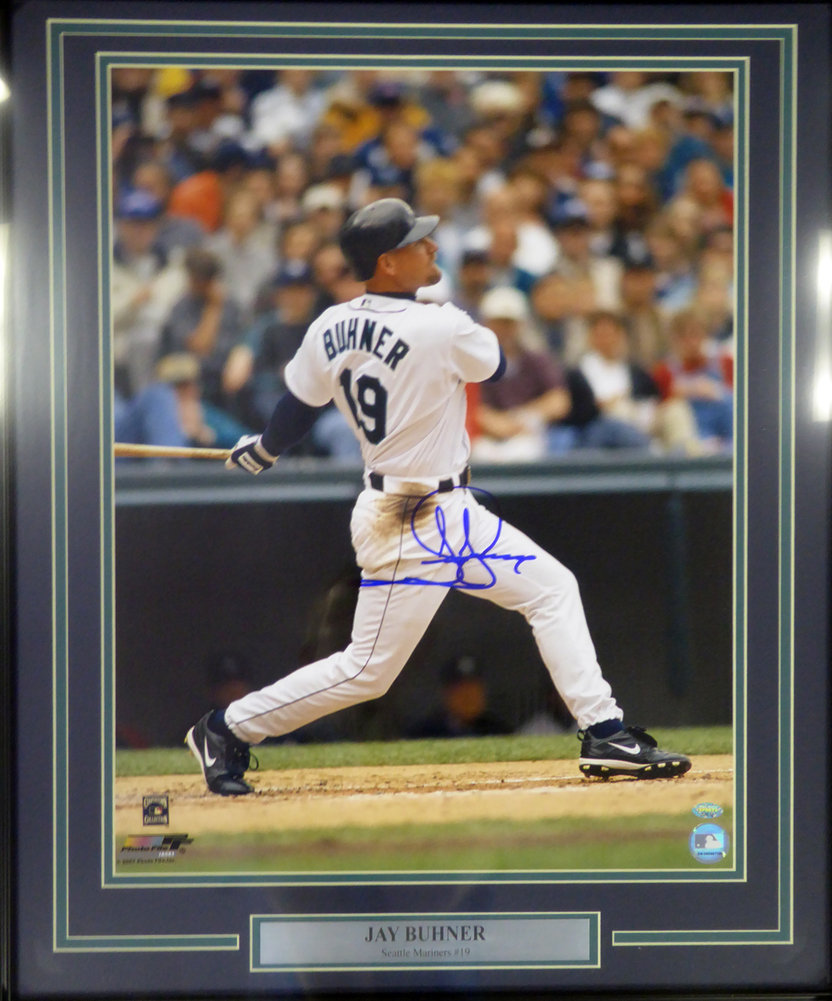 Jay Buhner Autographed Framed 16X20 Photo Seattle Mariners Mcs Holo #107773 Image a
