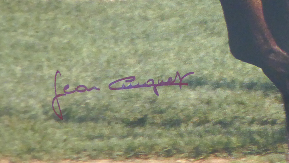 Jean Cruguet Autographed 16X20 Photo Seattle Slew PSA/DNA Image a