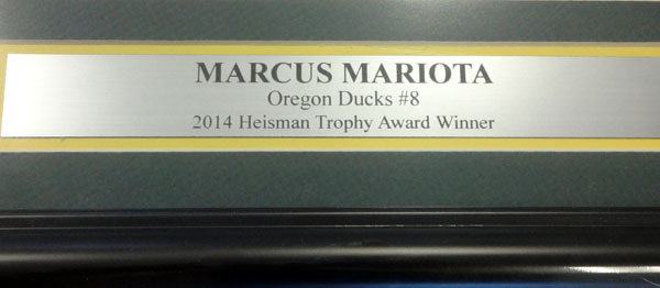 Marcus Mariota Autographed Framed 16X20 Photo Oregon Ducks Mm Holo #90717 Image a