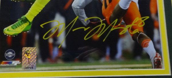 Marcus Mariota Autographed Framed 8X10 Photo Oregon Ducks Mm Holo #90480 Image a
