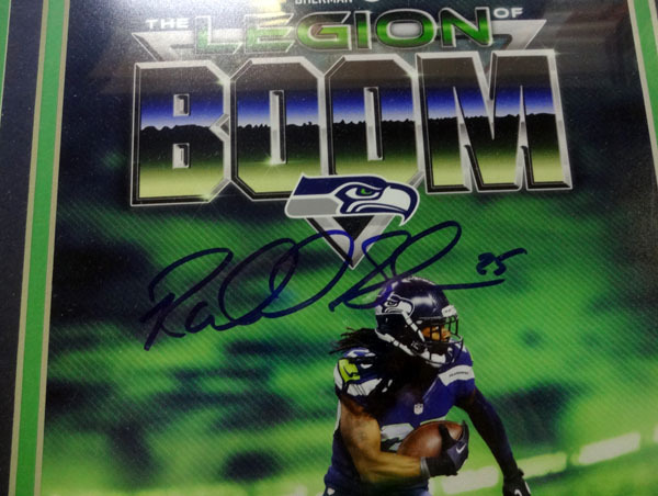 Richard Sherman Autographed Framed 8X10 Photo Seattle Seahawks Rs Holo #90585 Image a