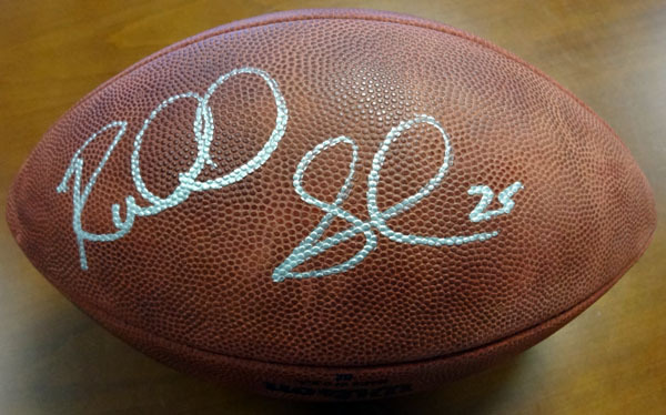 Richard Sherman Autographed Super Bowl Leather Football Seattle Seahawks Rs Holo #86601 Image a