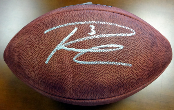 Russell Wilson Autographed Signed Super Bowl Leather Football Seattle Seahawks Rw Holo #72352 Image a