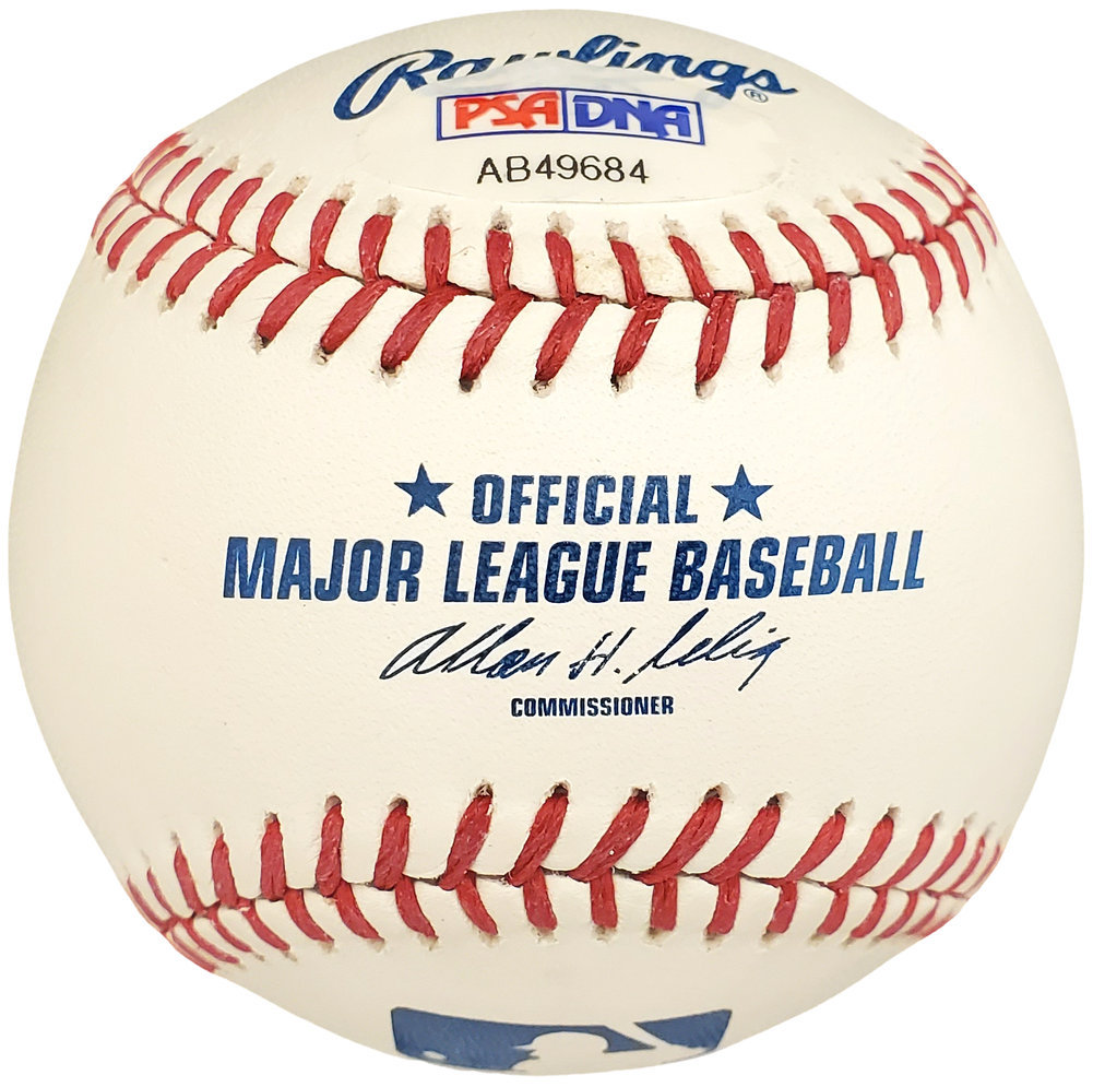 Stephen Piscotty Autographed Official MLB Baseball Cardinals, A's PSA/DNA Image a