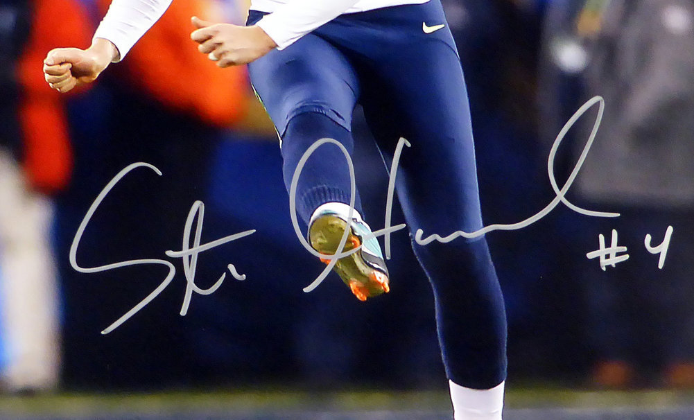Steven Hauschka Autographed 16X20 Photo Seattle Seahawks Super Bowl Mcs Holo #98219 Image a